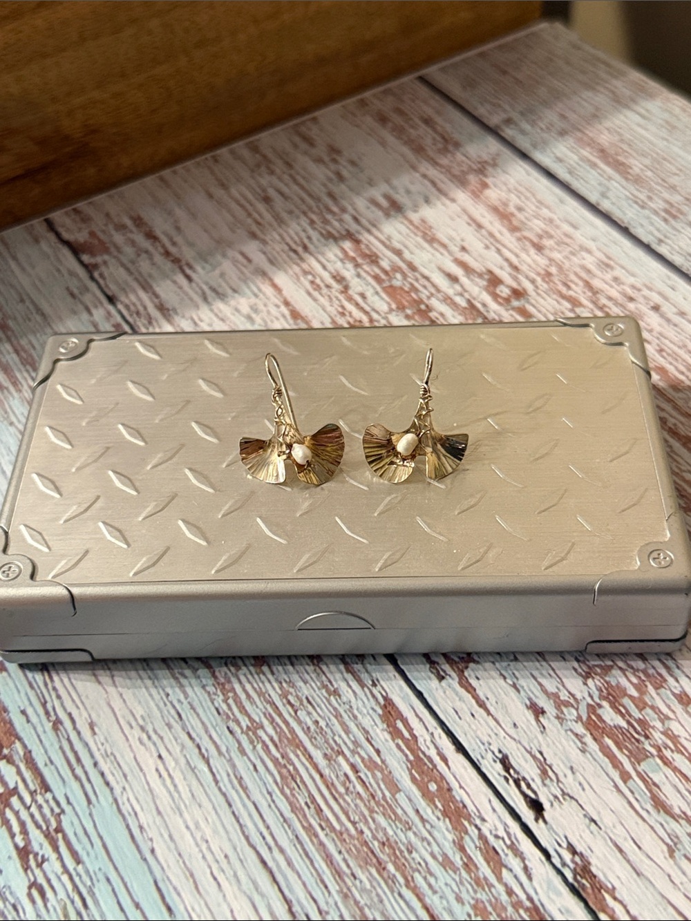 Sterling pearl earrings